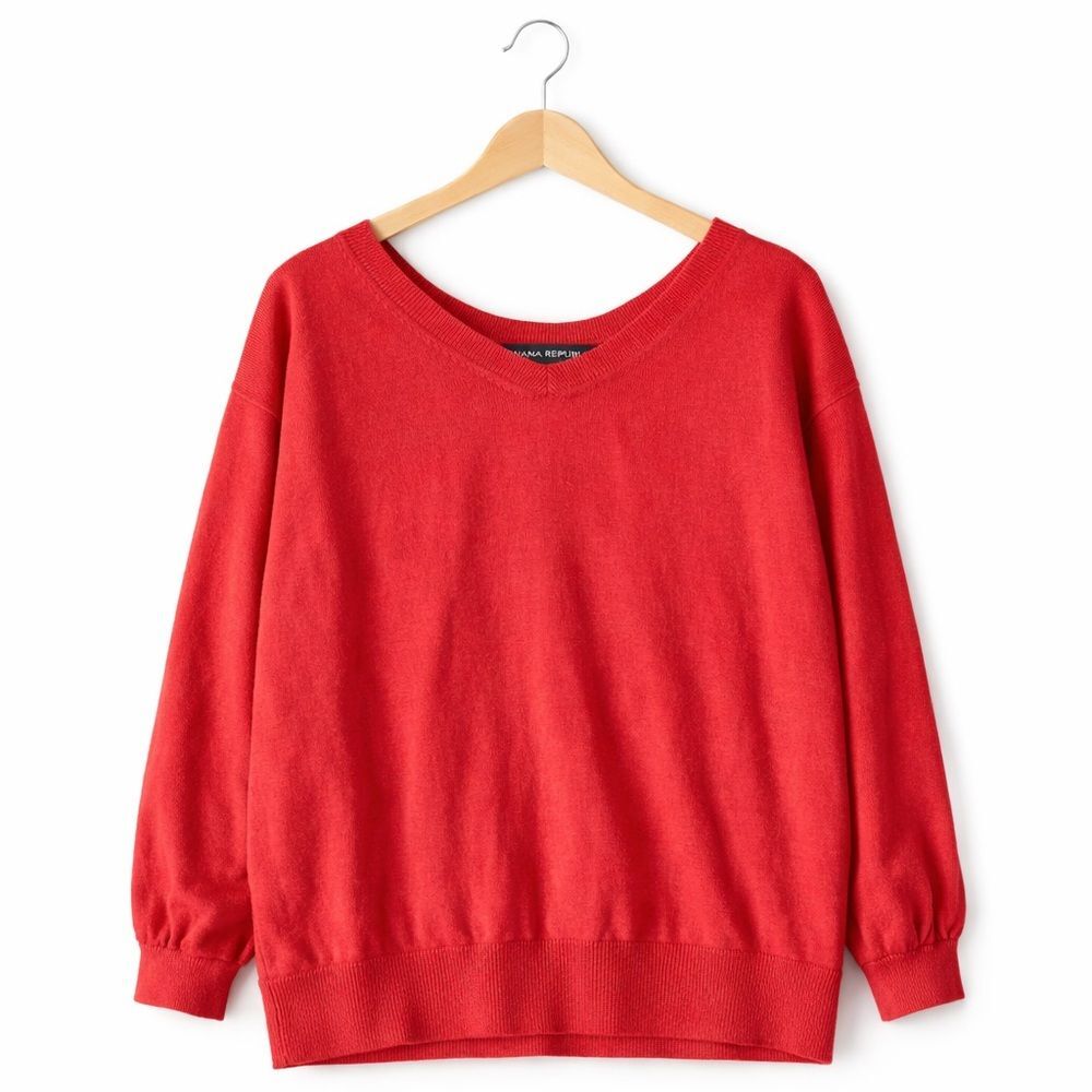 Banana Republic Wool Cashmere Blend Red Sweater Slouchy XL